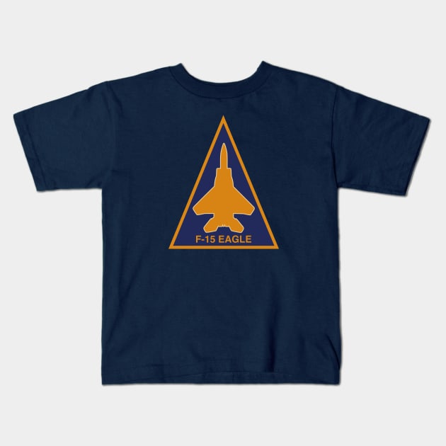 F-15 Eagle Patch Kids T-Shirt by Tailgunnerstudios